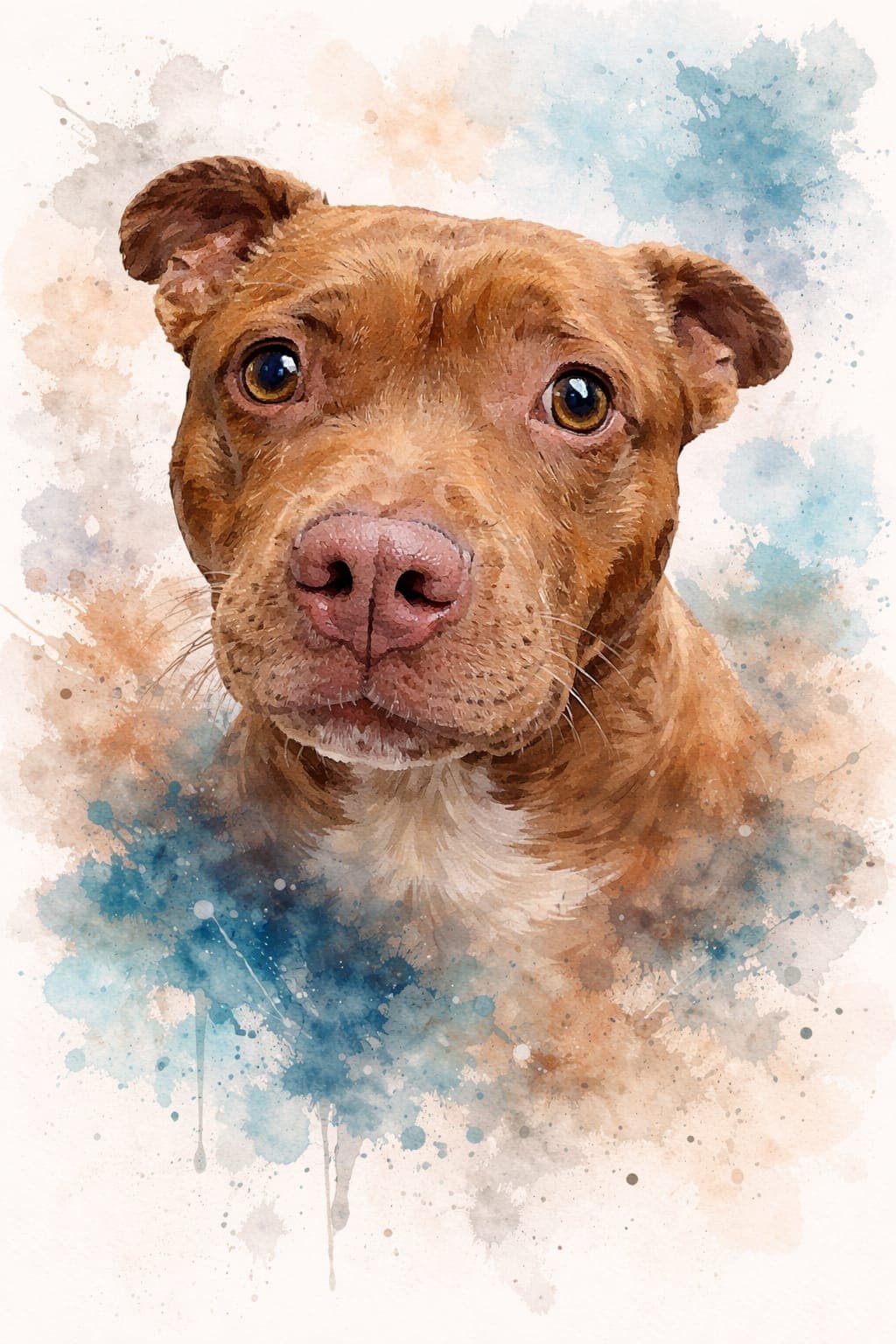 Watercolor pet portrait preview