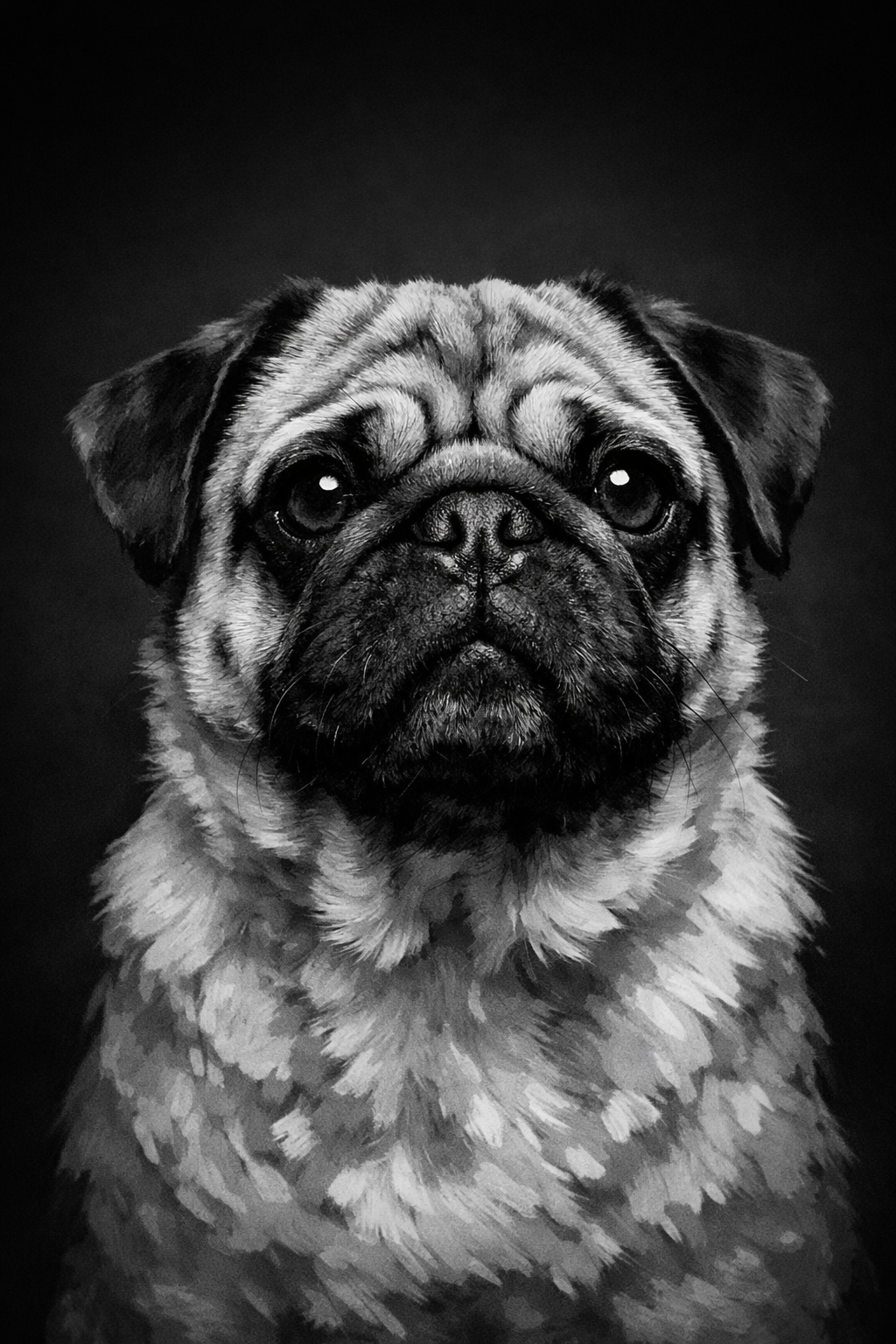 Black & White dog portrait preview