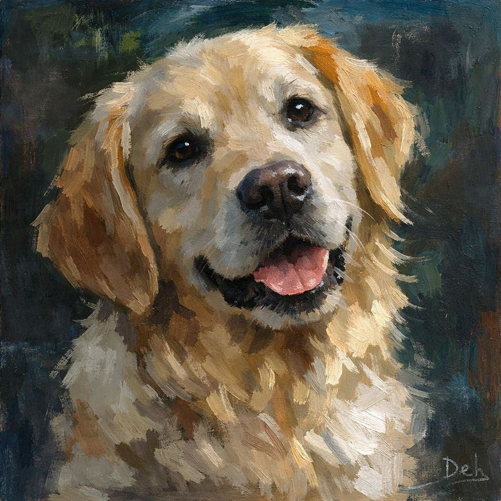 Oil Painting dog portrait preview